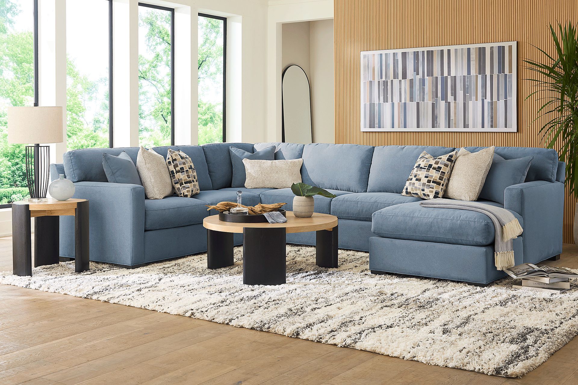 Harmonie Blue 3 Pc Sectional - Image 2
