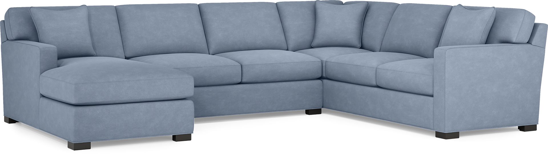 Harmonie Blue 3 Pc Sleeper Sectional - Image 1