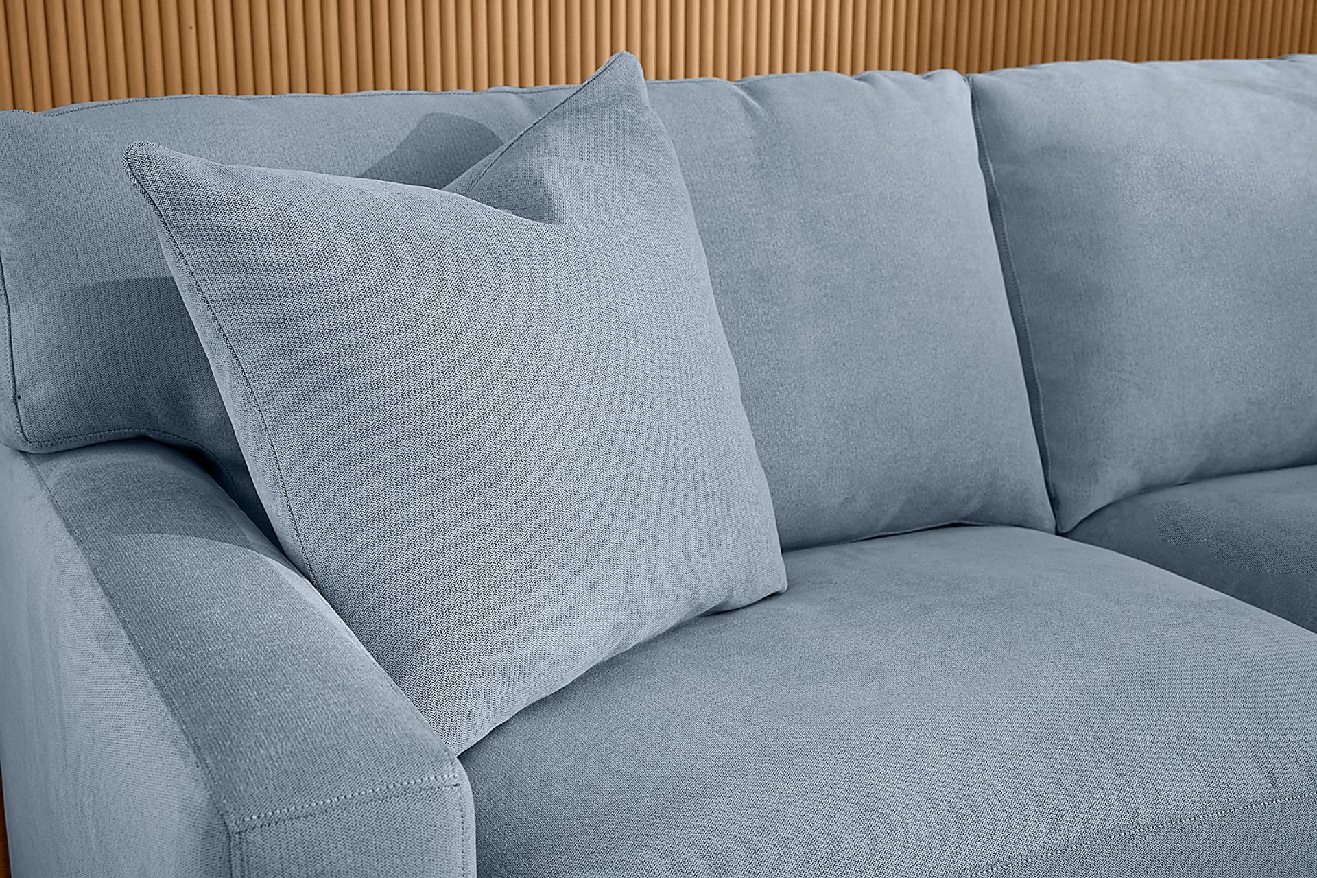 Harmonie Blue 3 Pc Sleeper Sectional - Image 4