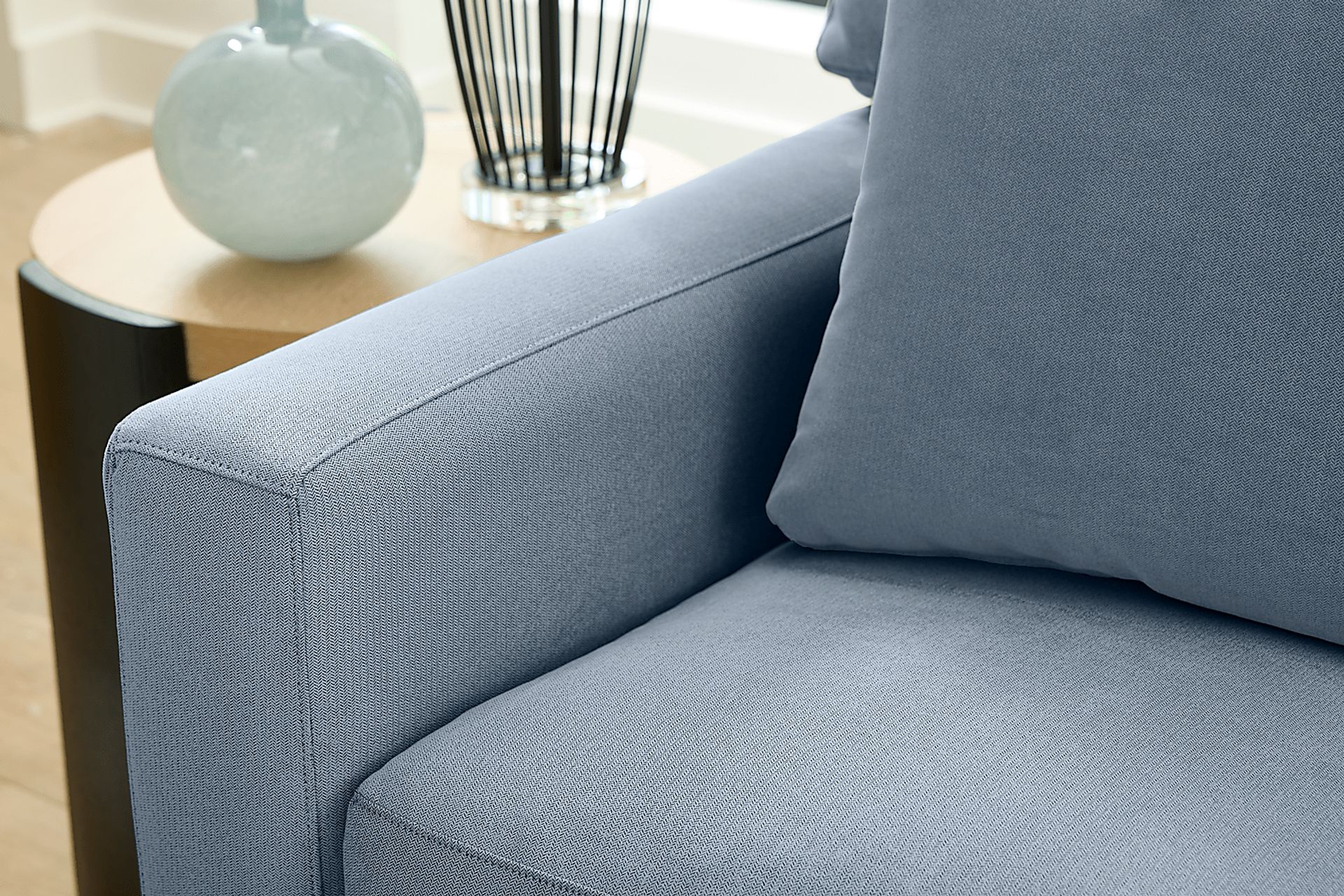 Harmonie Blue 3 Pc Sleeper Sectional - Image 6