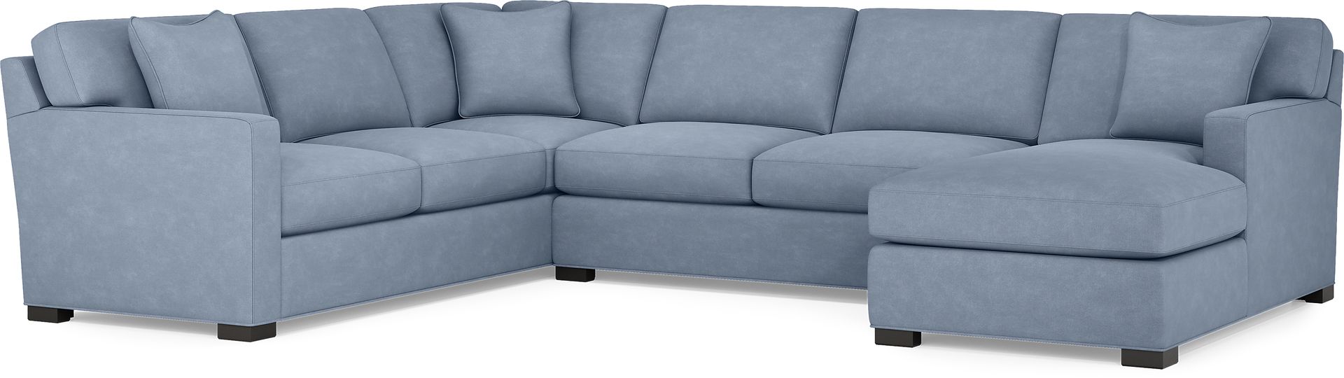 Harmonie Blue 3 Pc Sleeper Sectional - Image 1