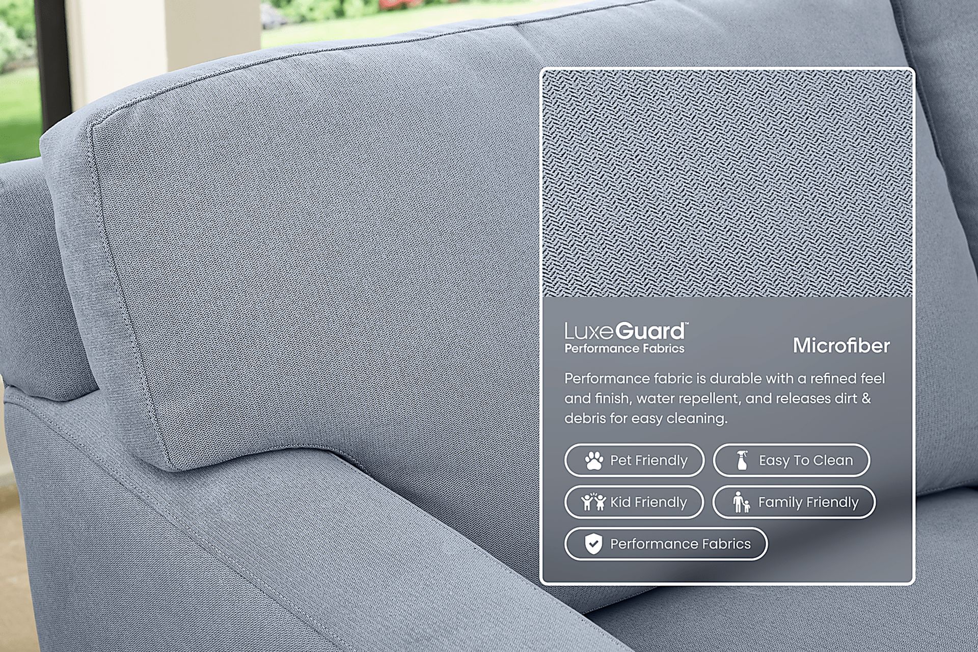 Harmonie Blue Gel Foam Sleeper Sofa - Image 2