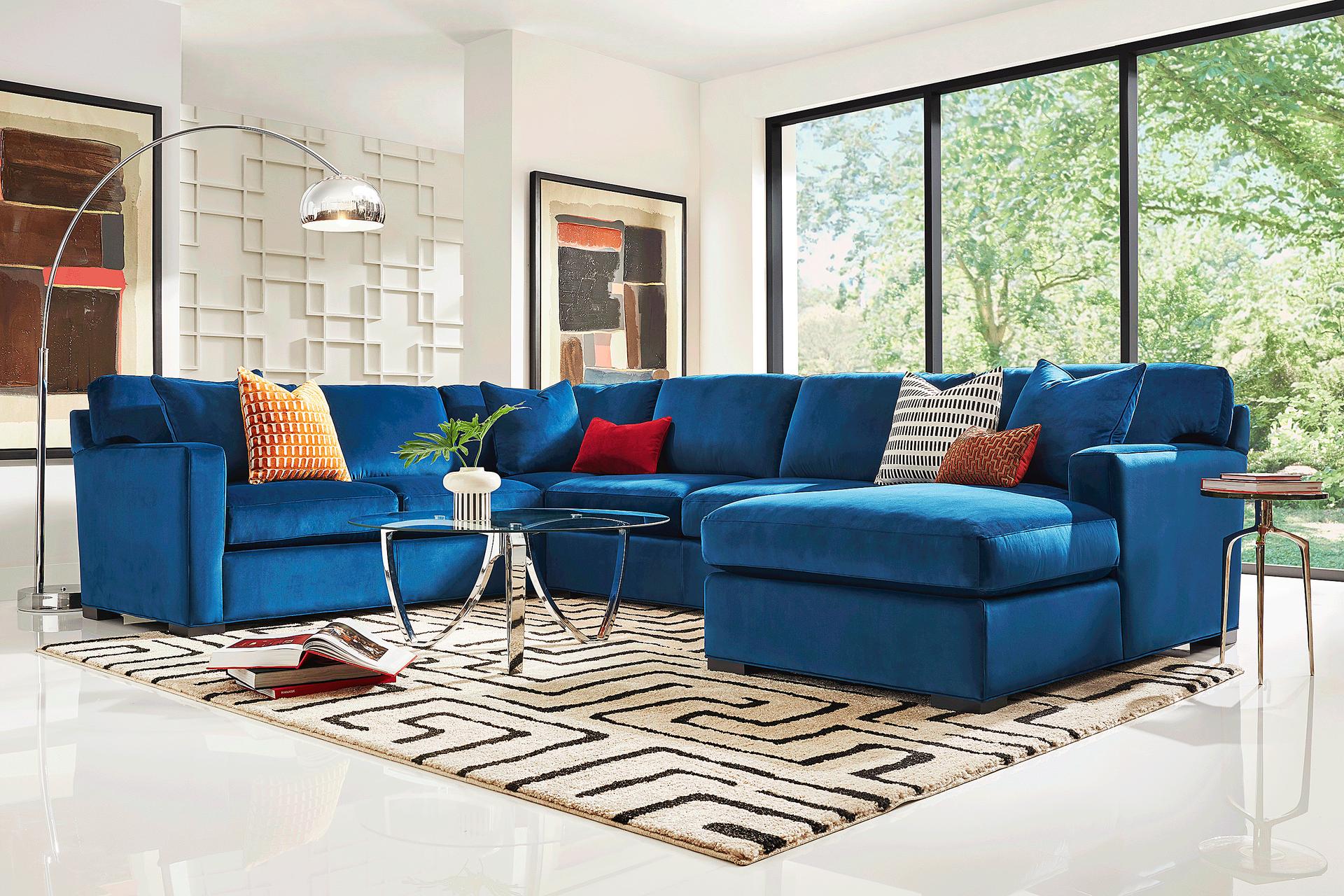 Harmonie Cobalt 3 Pc Sectional