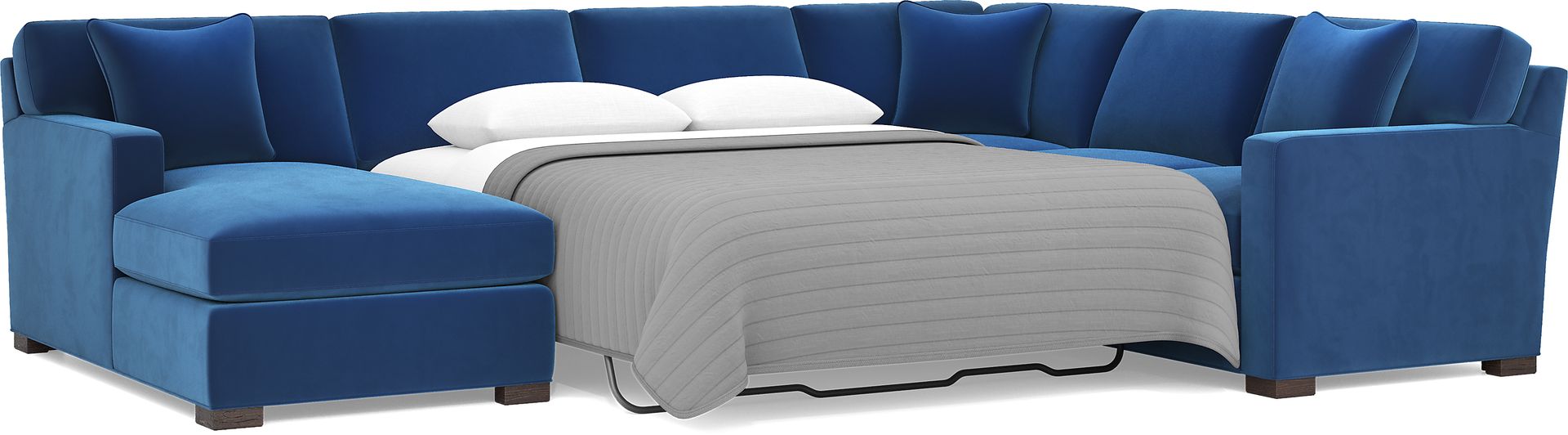 Harmonie Cobalt 3 Pc Sleeper Sectional - Image 3