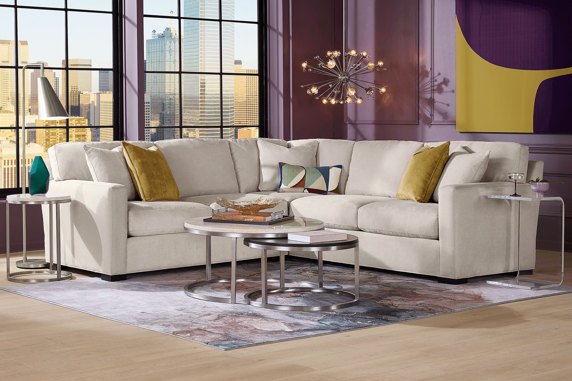 Harmonie Dove 2 Pc Sectional - Image 1