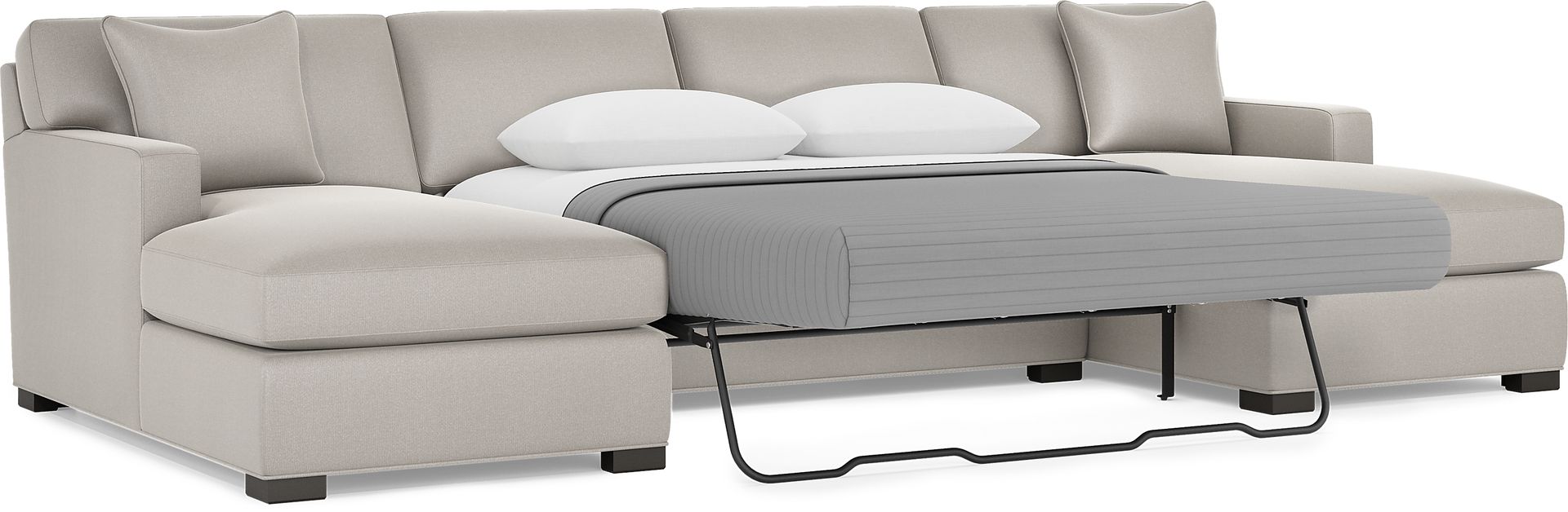 Harmonie Dove 3 Pc Gel Foam Sleeper Sectional - Image 4