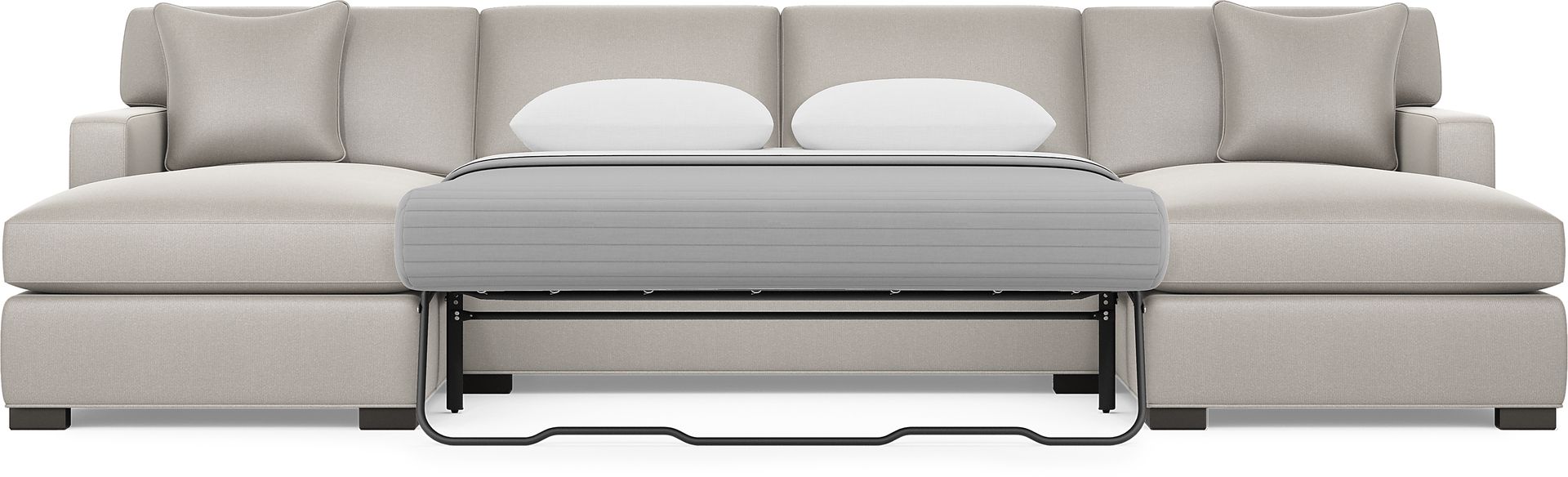 Harmonie Dove 3 Pc Gel Foam Sleeper Sectional - Image 5