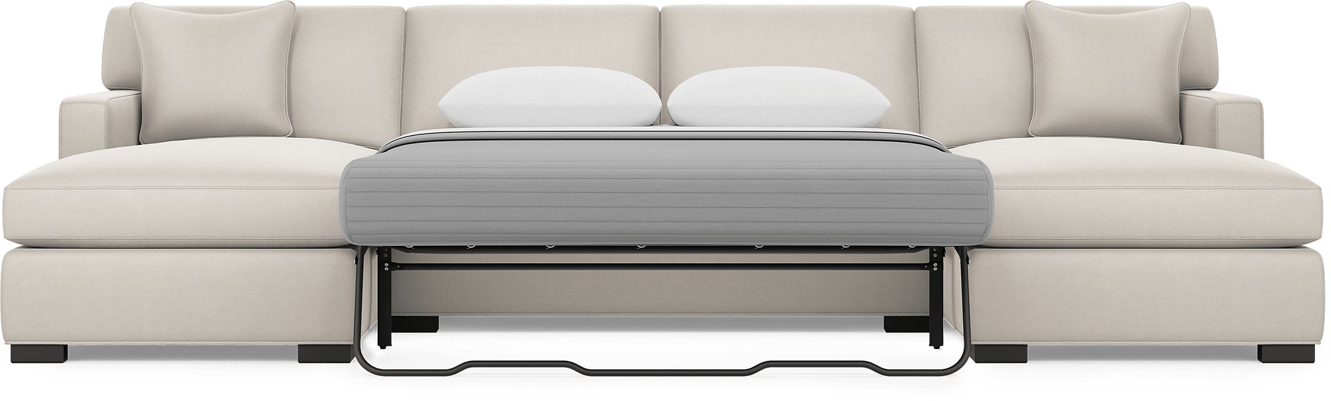 Harmonie Dove 3 Pc Gel Foam Sleeper Sectional - Image 5