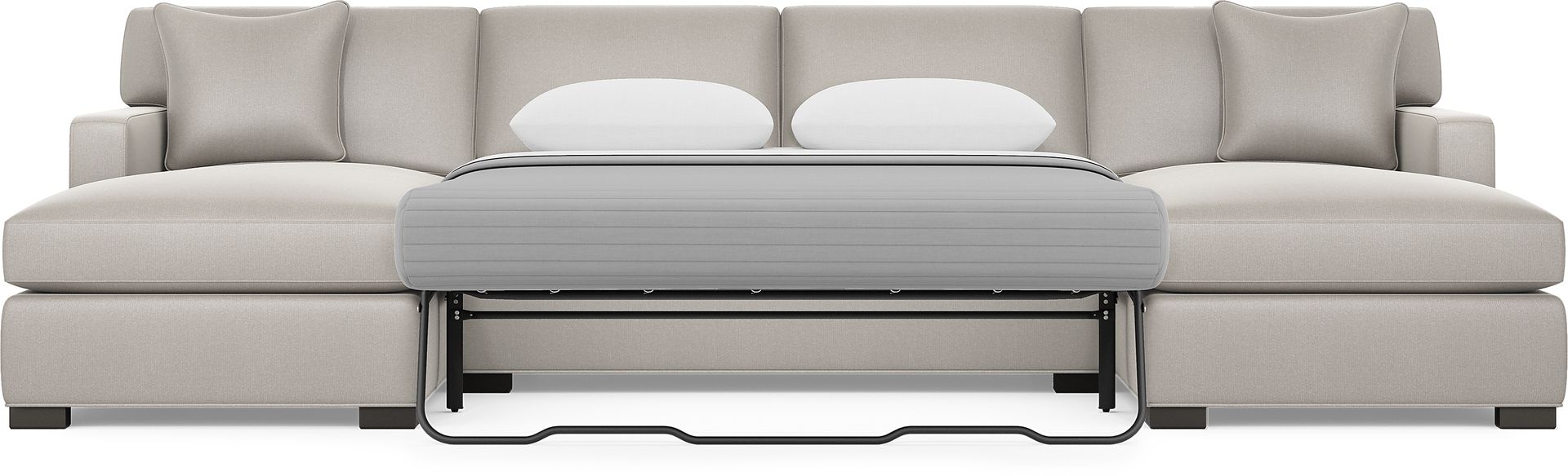 Harmonie Dove 3 Pc Gel Foam Sleeper Sectional - Image 6