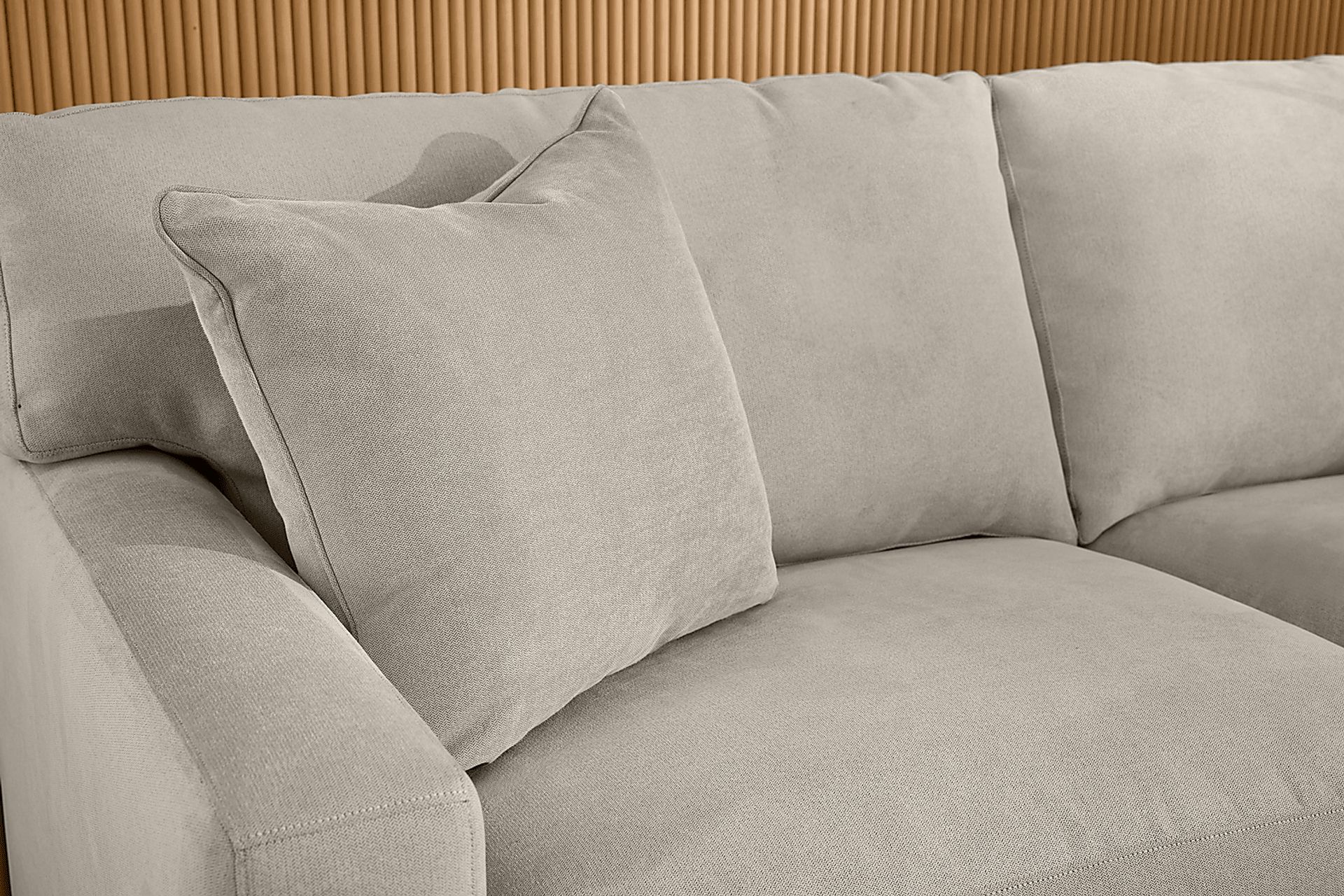 Harmonie Dove 3 Pc Gel Foam Sleeper Sectional - Image 7