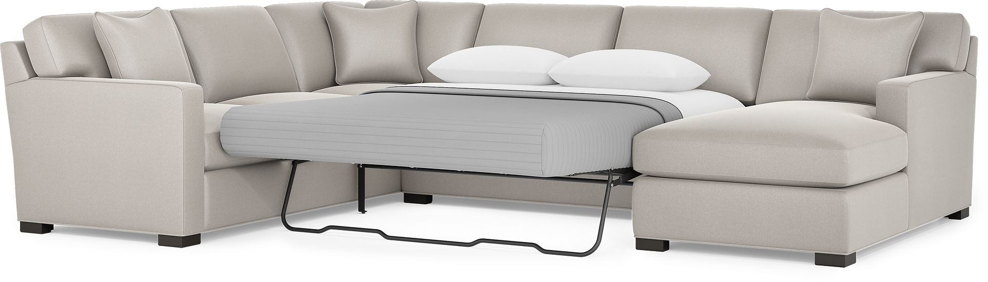 Harmonie Dove 3 Pc Gel Foam Sleeper Sectional - Image 5