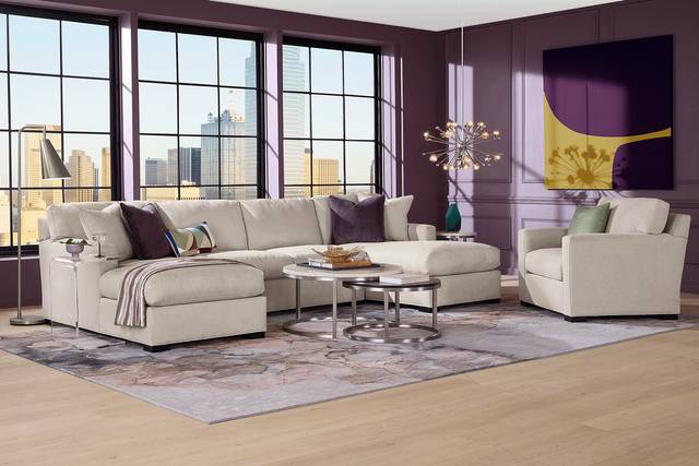 Harmonie Dove 3 Pc Sectional - Thumbnail - Image 1
