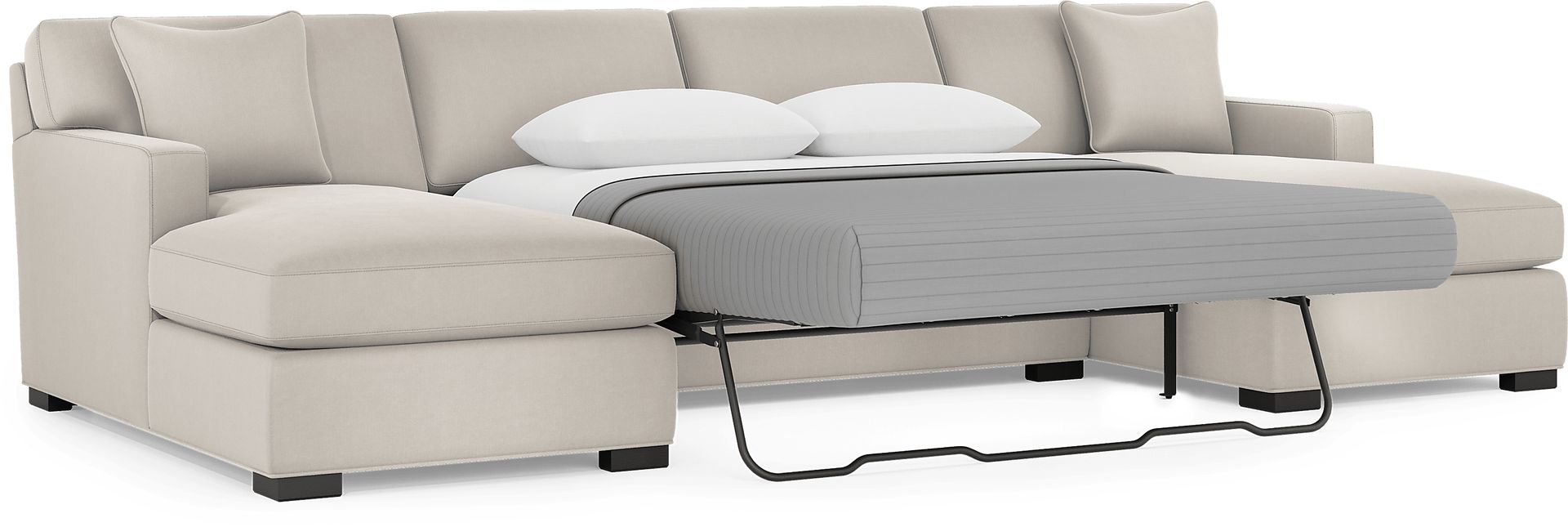 Harmonie Dove 3 Pc Sleeper Sectional - Image 3
