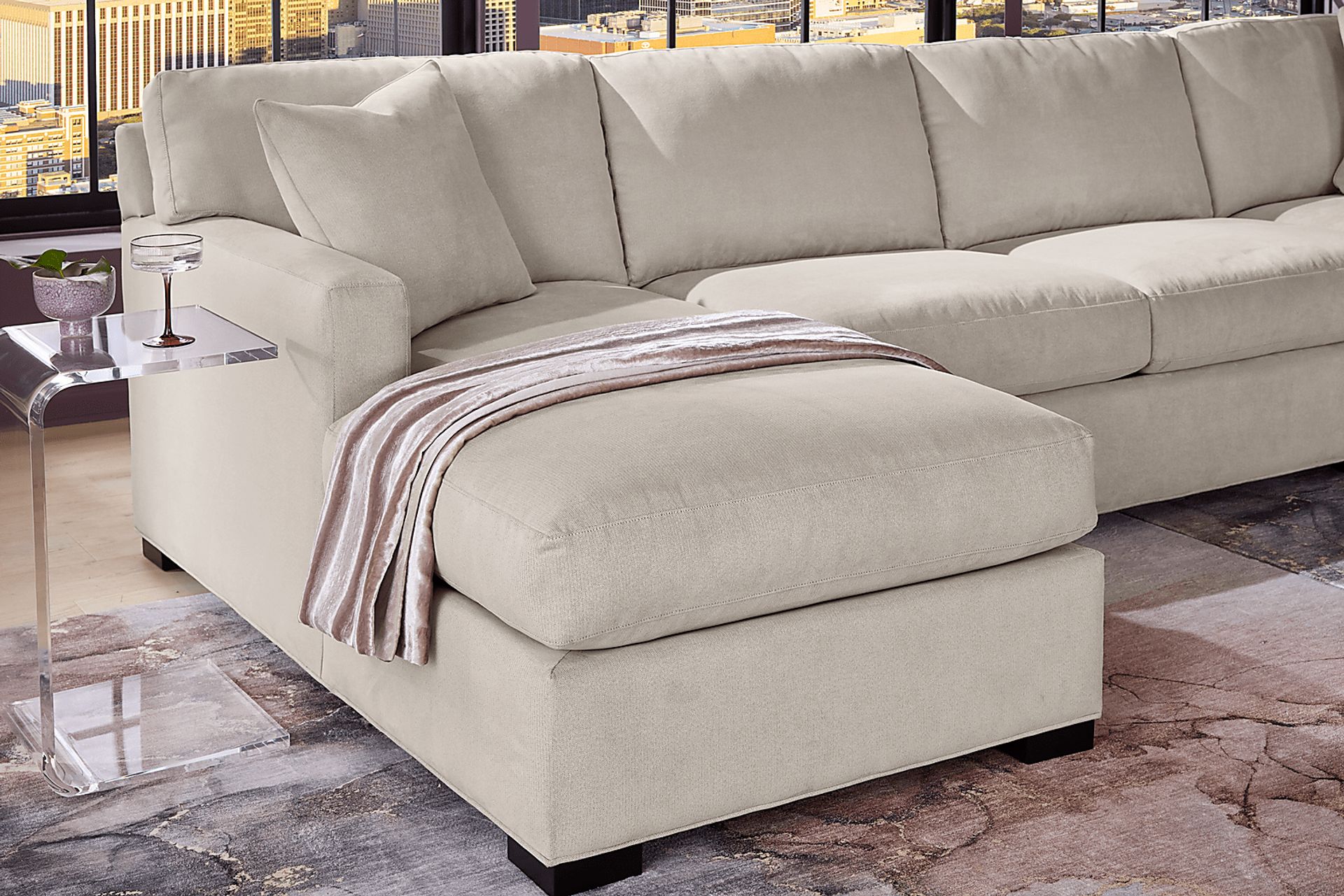 Harmonie Dove 3 Pc Sleeper Sectional - Image 11