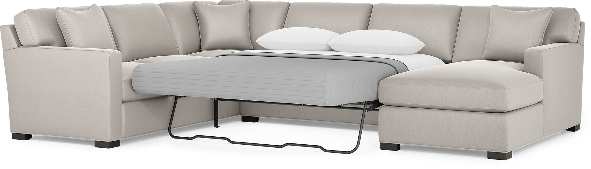 Harmonie Dove 3 Pc Sleeper Sectional - Image 3