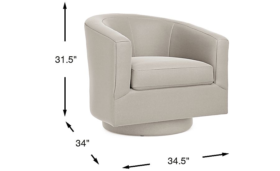 Harmonie Swivel Accent Chair - Thumbnail 3