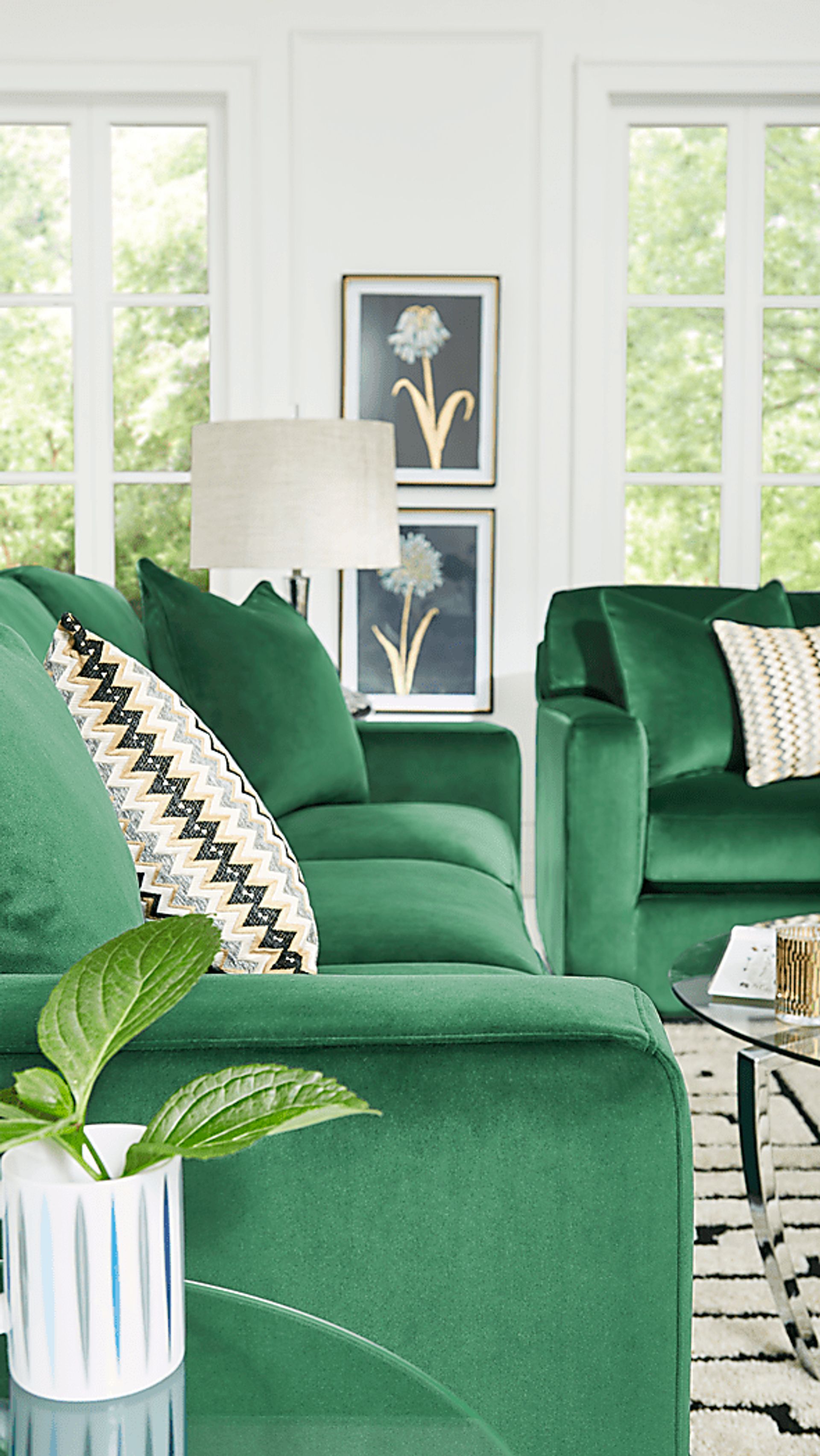 Harmonie Emerald 7 Pc Living Room with Sleeper Sofa - Image 10