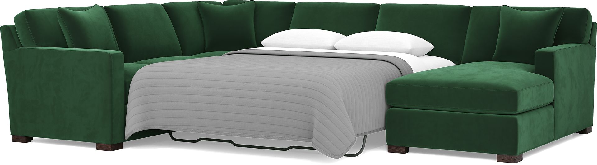 Harmonie Emerald 3 Pc Gel Foam Sleeper Sectional - Image 3