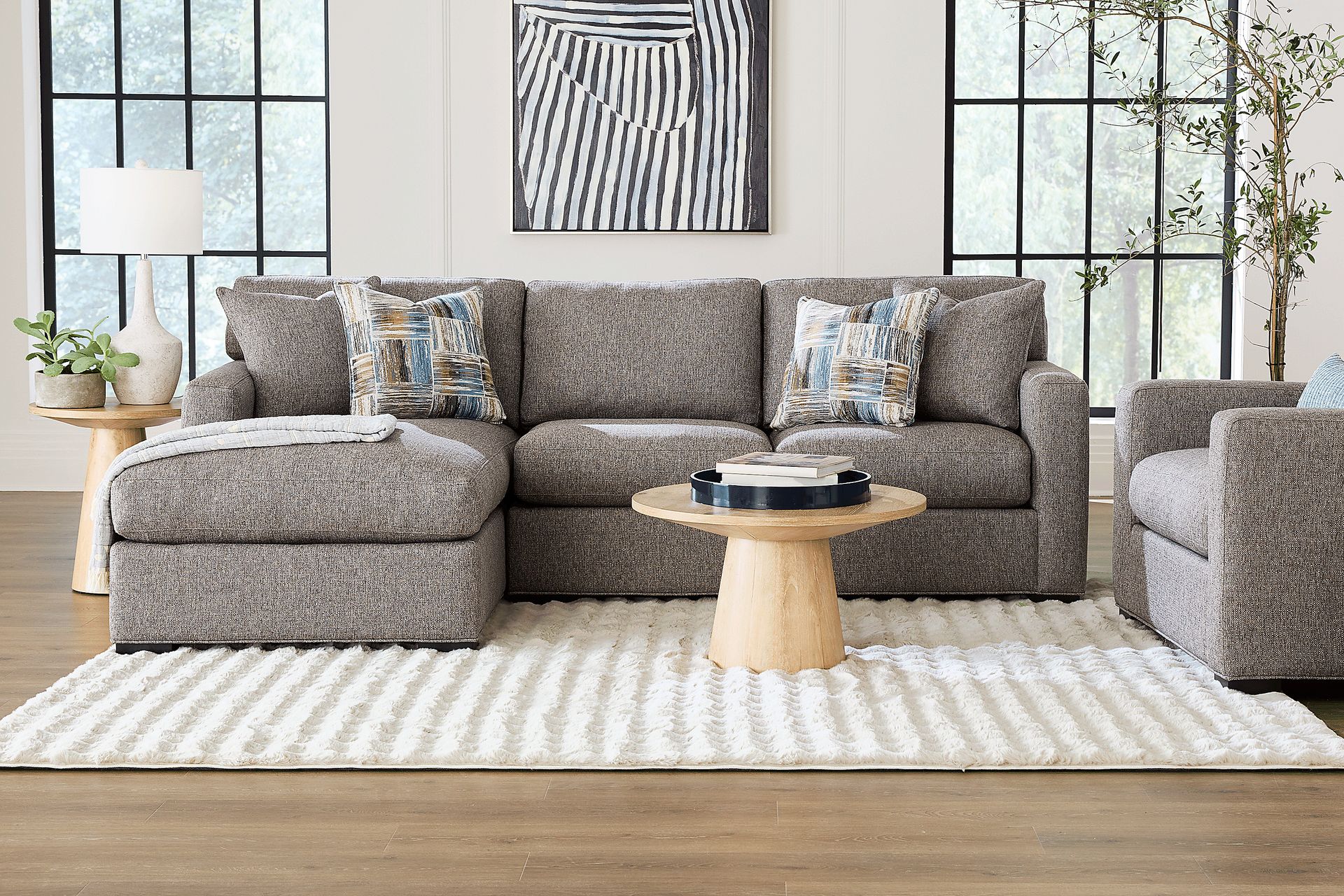 Harmonie Gray 2 Pc Sectional - Image 2