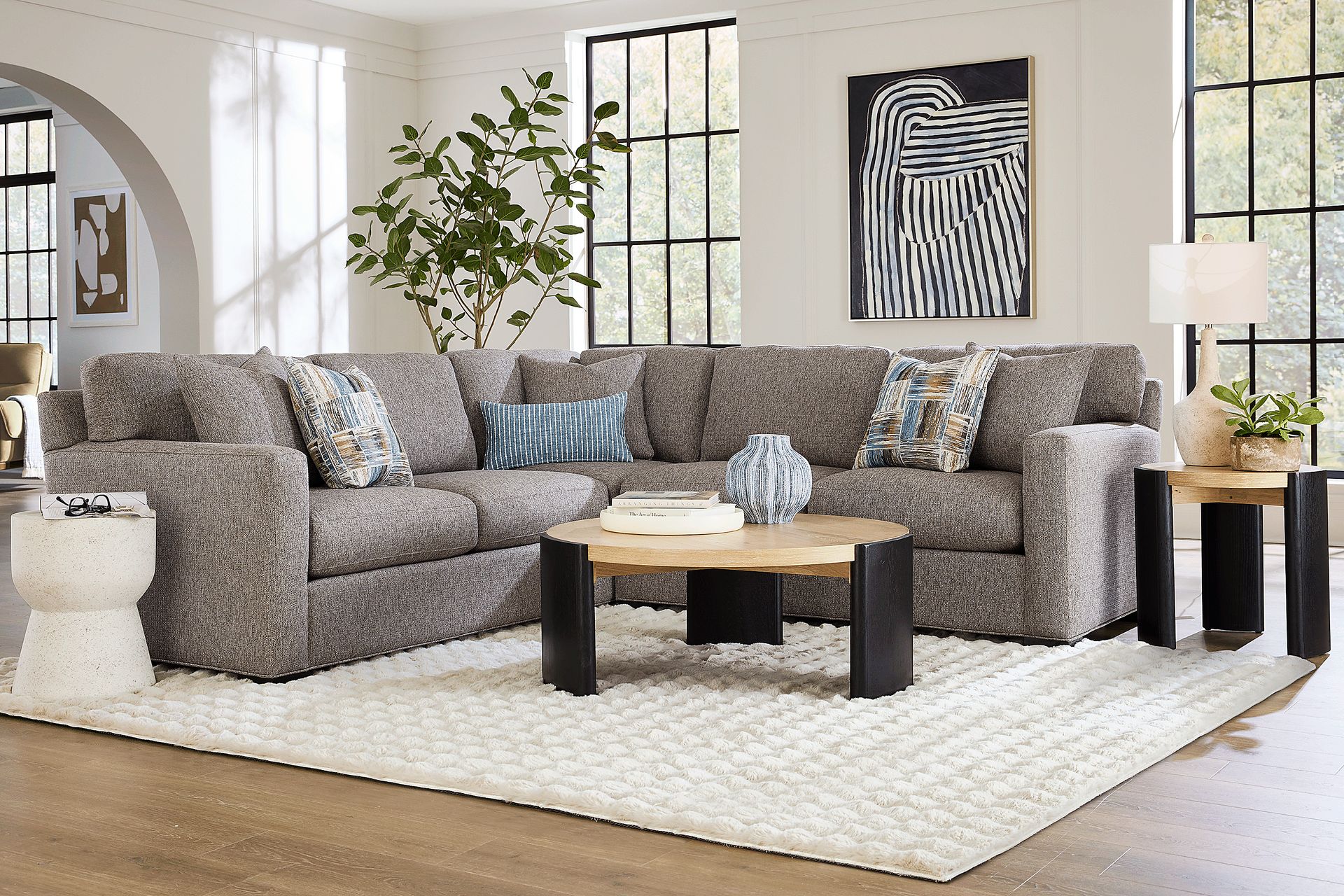 Harmonie Gray 2 Pc Sectional - Image 1