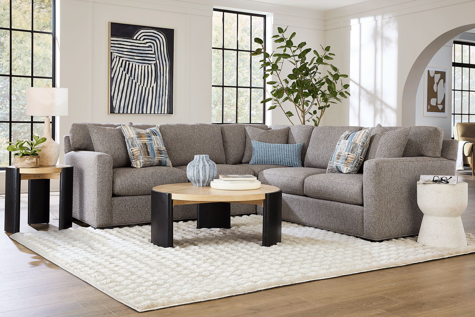 Harmonie Gray 2 Pc Sectional - Image 1