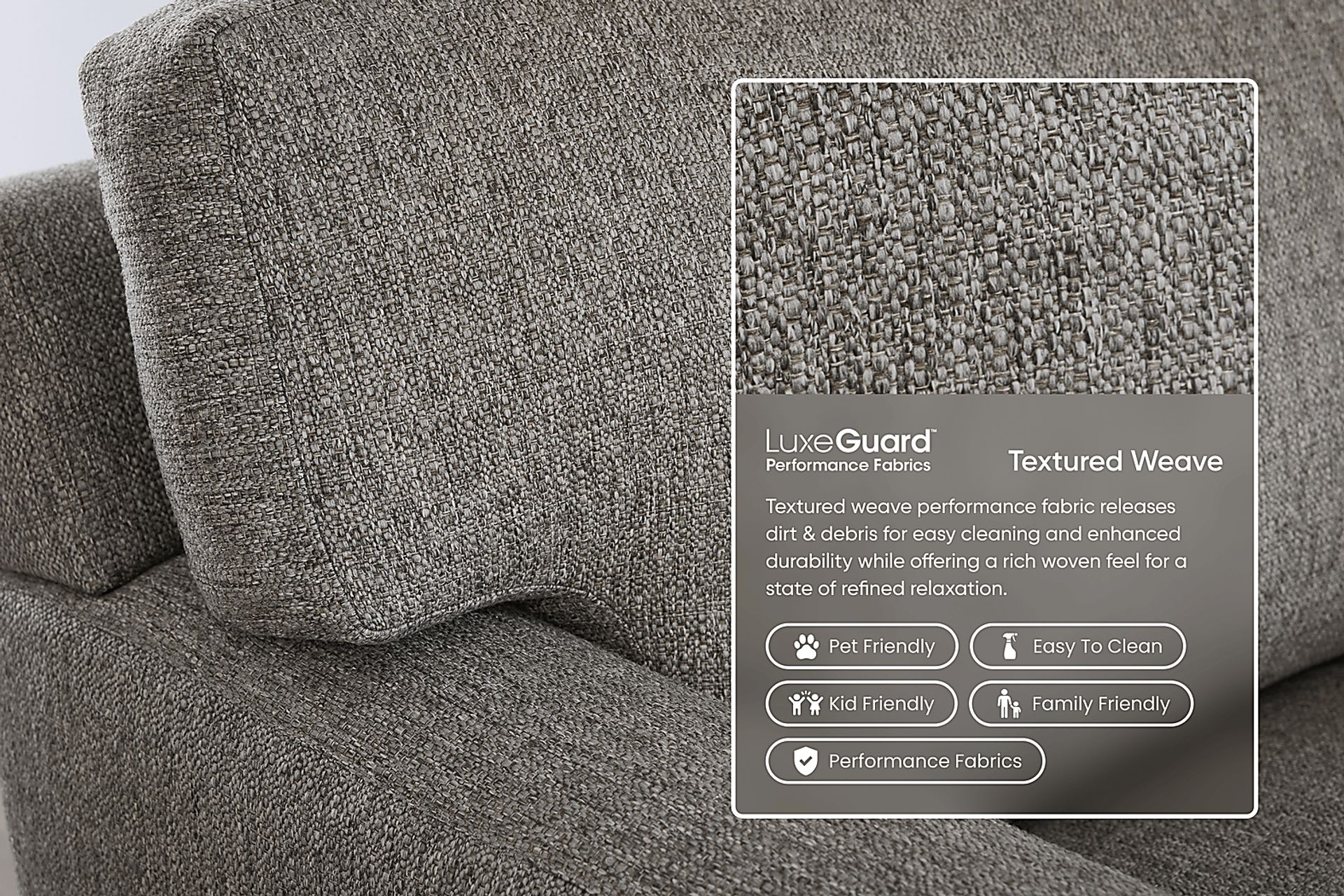 Harmonie Gray 3 Pc Sectional - Image 3