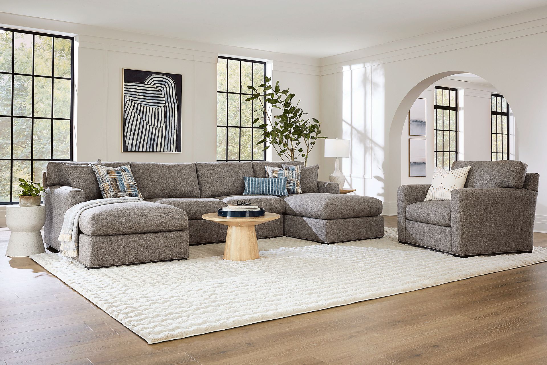 Harmonie Gray 3 Pc Sectional - Image 2