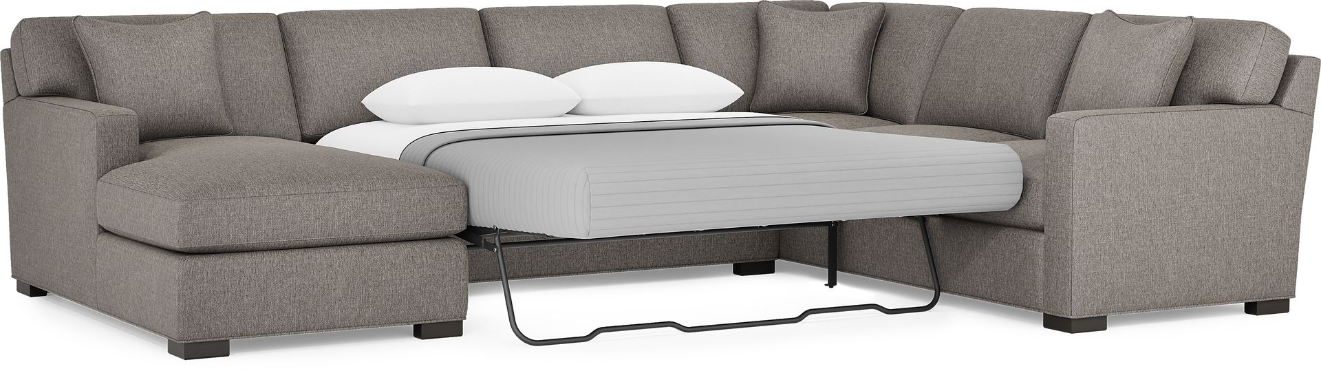 Harmonie Gray 3 Pc Sleeper Sectional - Image 3