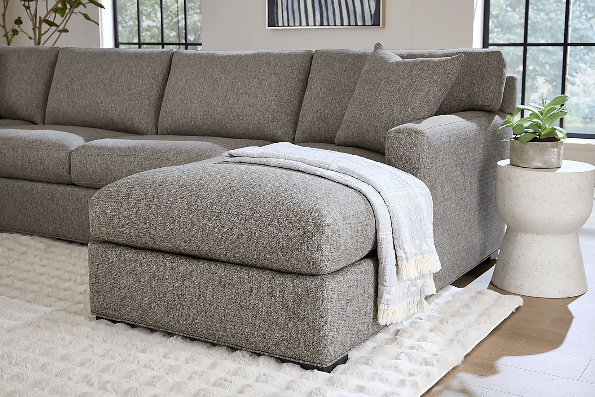Harmonie Gray 3 Pc Sleeper Sectional - Image 5