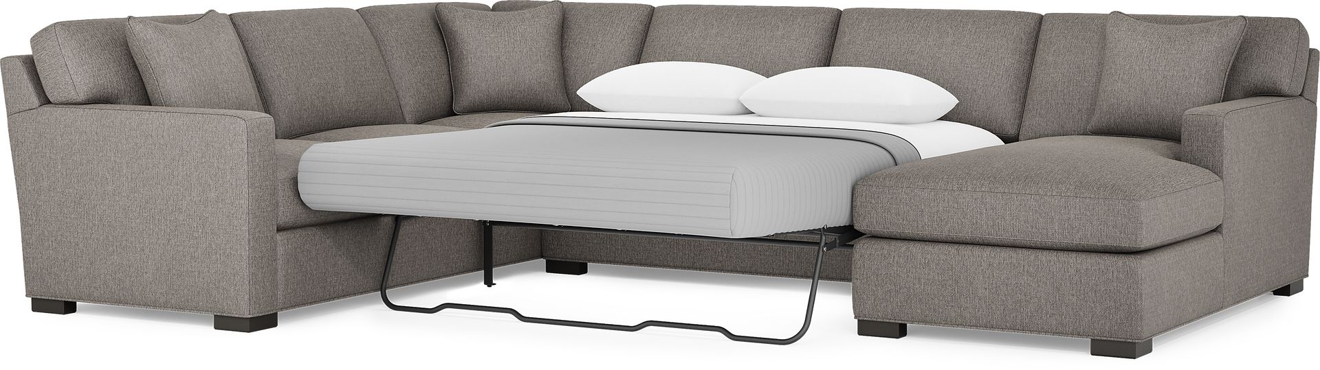 Harmonie Gray 3 Pc Sleeper Sectional - Image 3