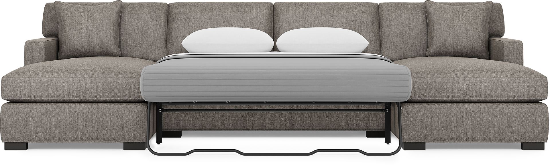 Harmonie Gray 3 Pc Sleeper Sectional - Image 5
