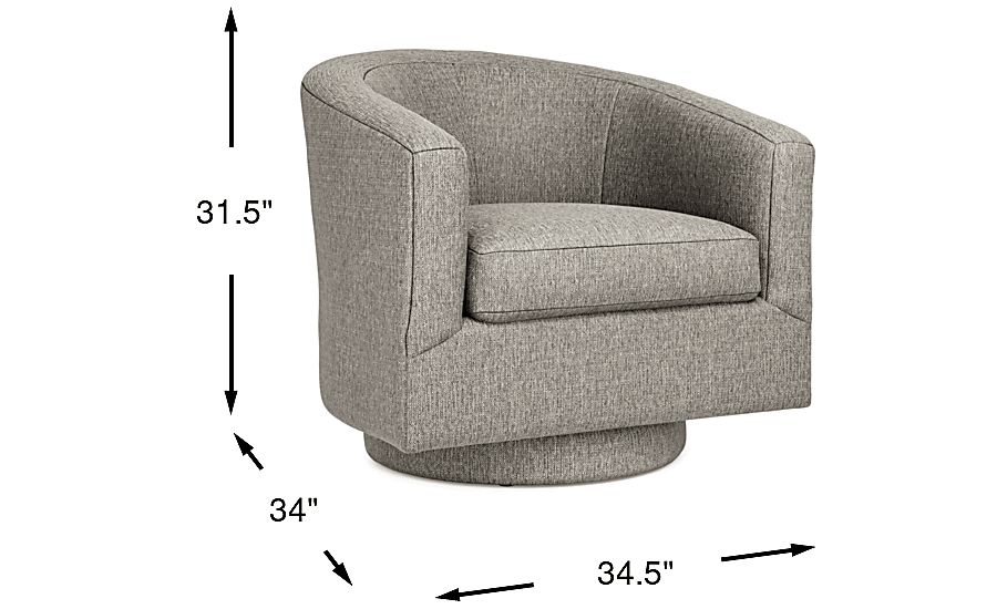 Harmonie Swivel Accent Chair - Thumbnail 5