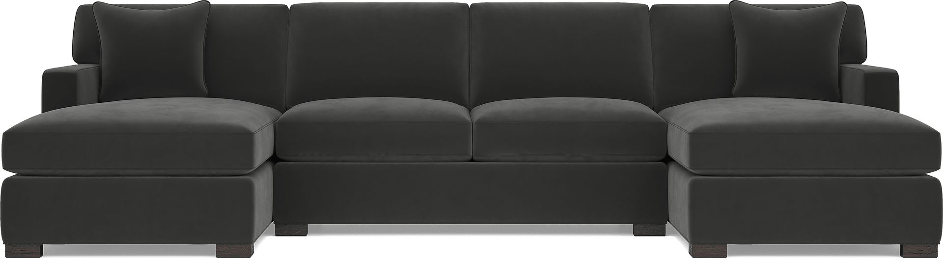 Harmonie Gunmetal 3 Pc Gel Foam Sleeper Sectional - Image 3