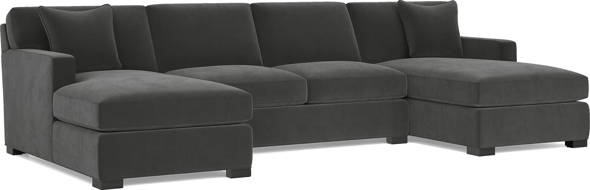 Harmonie Gunmetal 3 Pc Sleeper Sectional