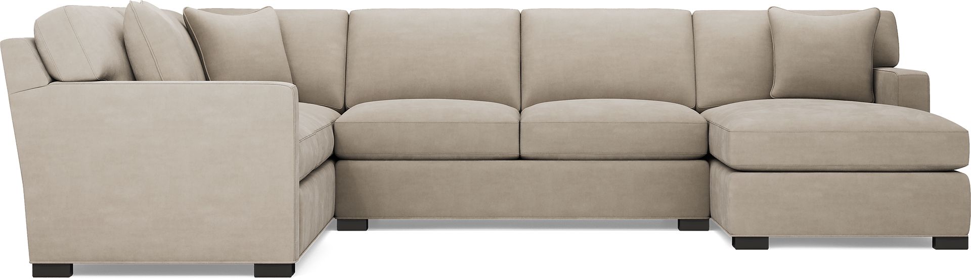 Harmonie Light Taupe 3 Pc Gel Foam Sleeper Sectional - Image 4