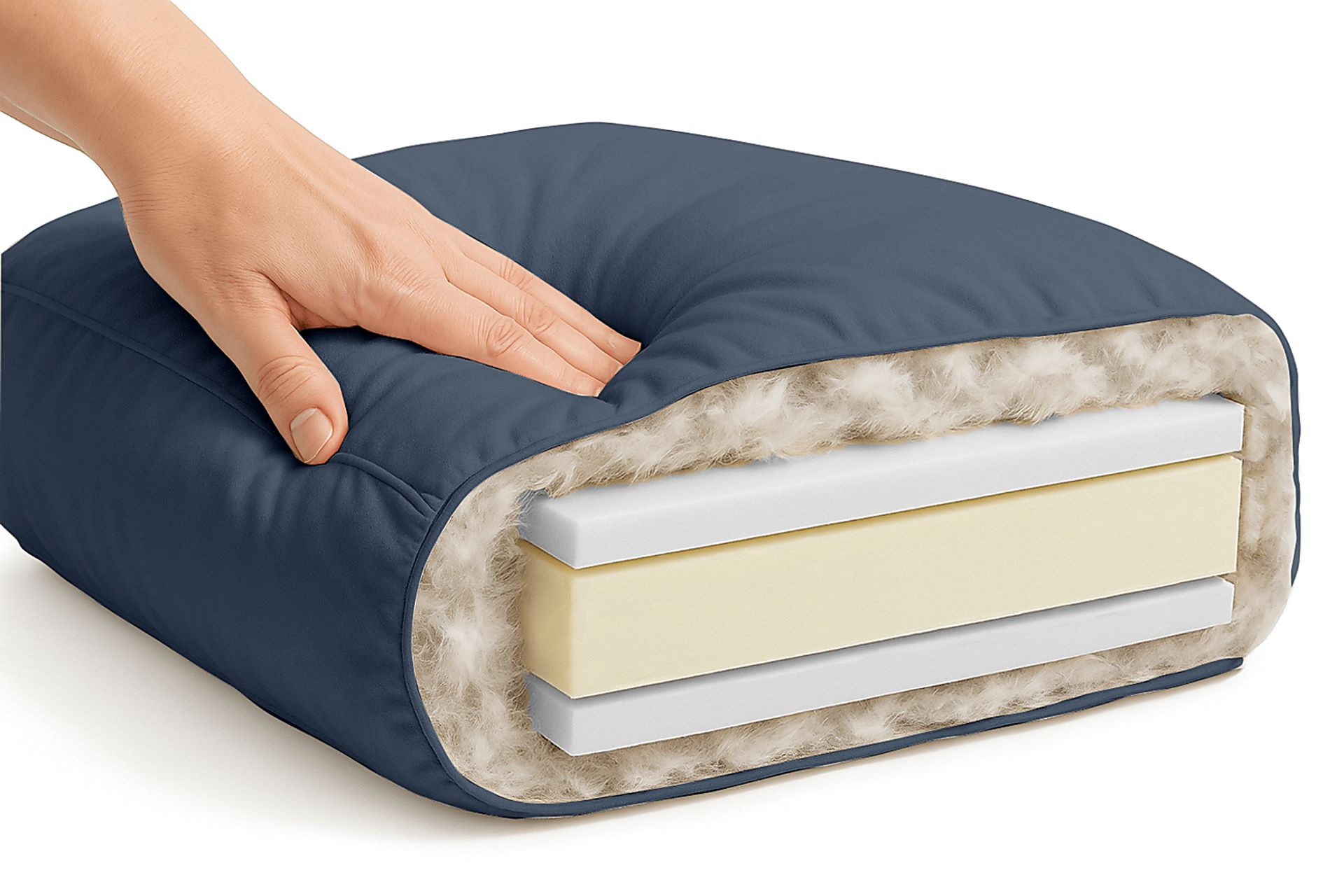 Harmonie Sapphire 3 Pc Gel Foam Sleeper Sectional - Image 7