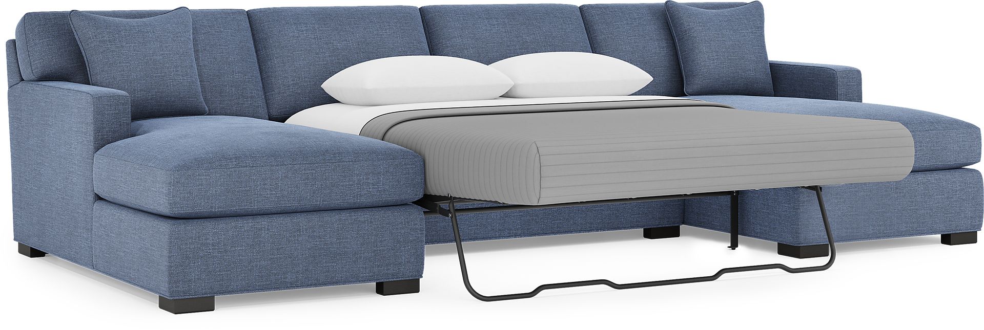 Harmonie Sapphire 3 Pc Gel Foam Sleeper Sectional - Image 3