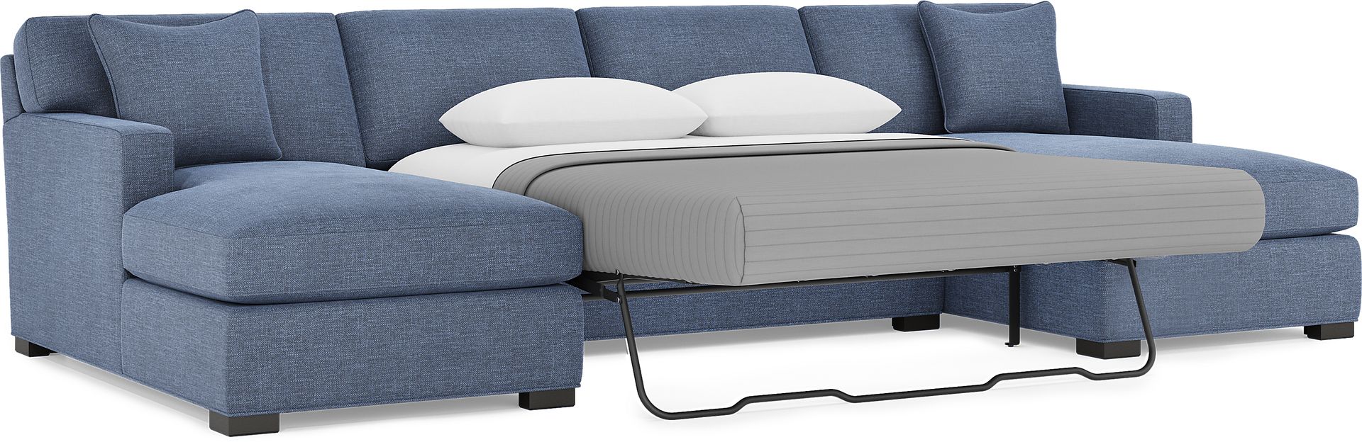 Harmonie Sapphire 3 Pc Gel Foam Sleeper Sectional - Image 3