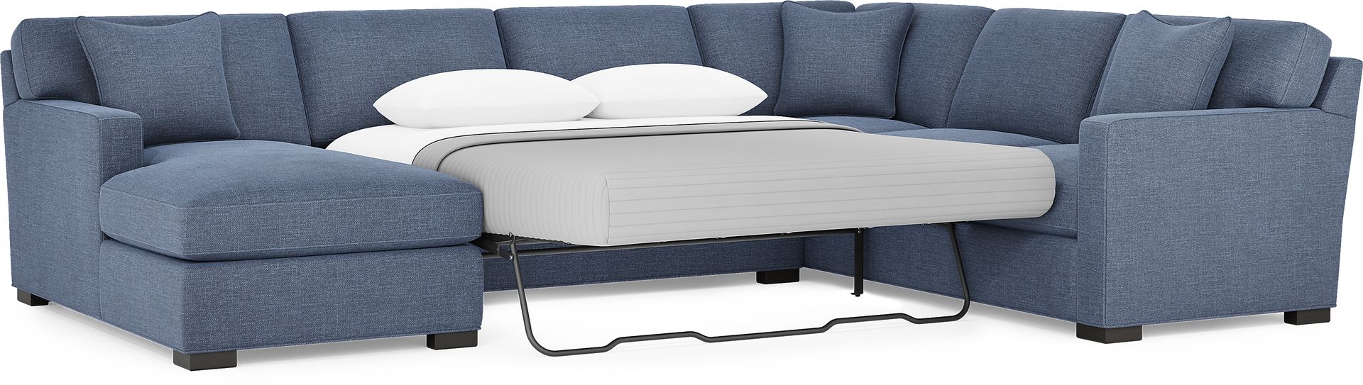 Harmonie Sapphire 3 Pc Gel Foam Sleeper Sectional - Image 2