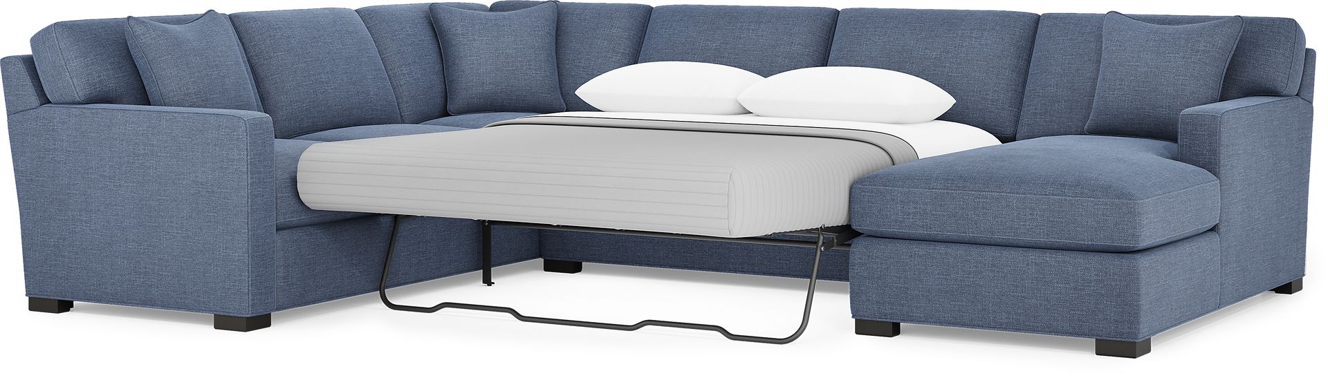 Harmonie Sapphire 3 Pc Gel Foam Sleeper Sectional - Image 5