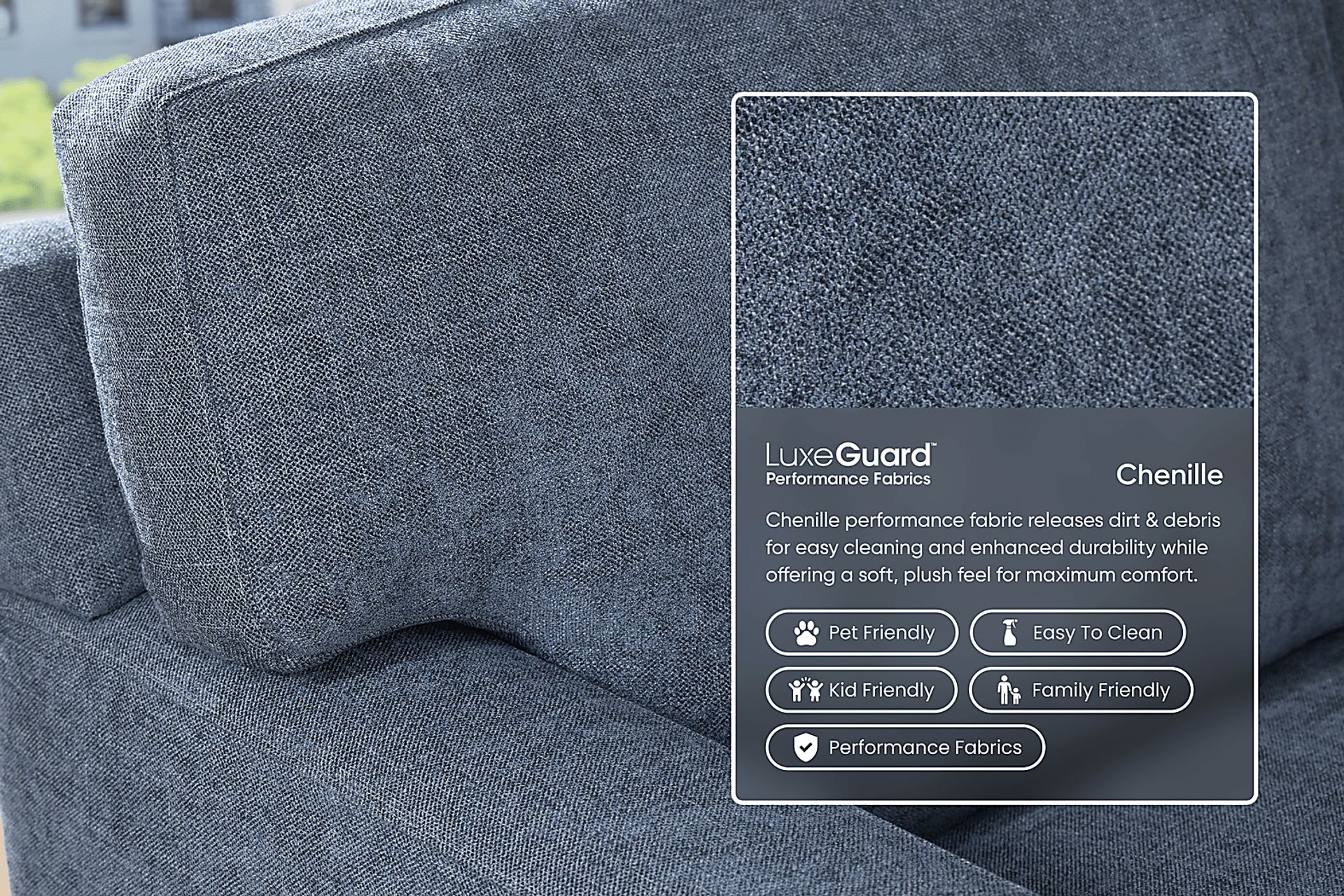 Harmonie Sapphire Apartment Sofa - Image 2
