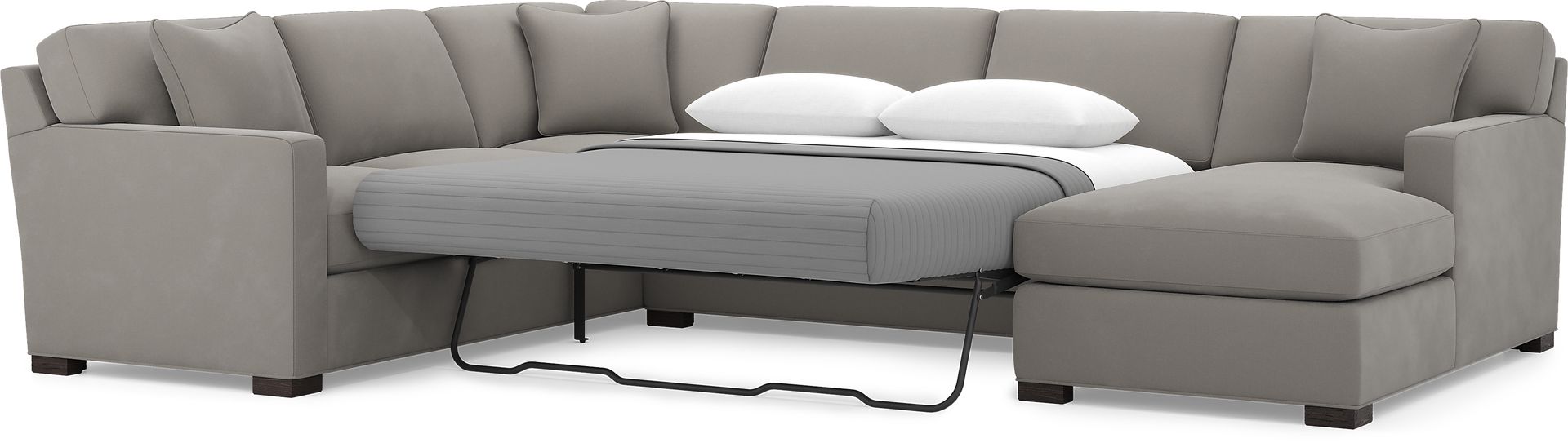 Harmonie Steel 3 Pc Gel Foam Sleeper Sectional - Image 3