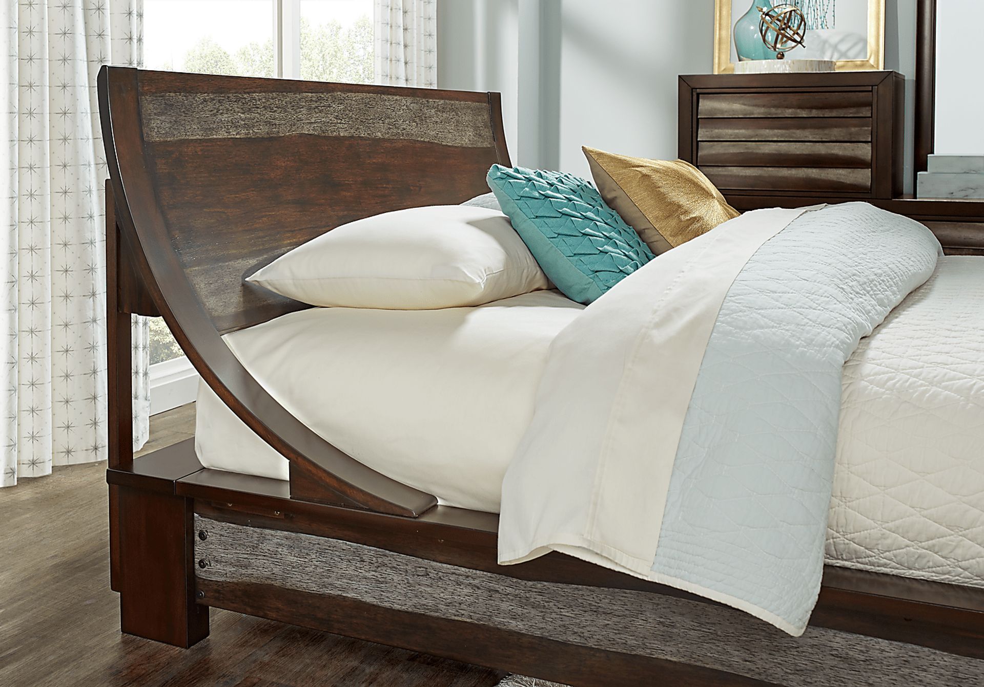 Harmony Place Brown 3 Pc Queen Platform Bed - Image 2