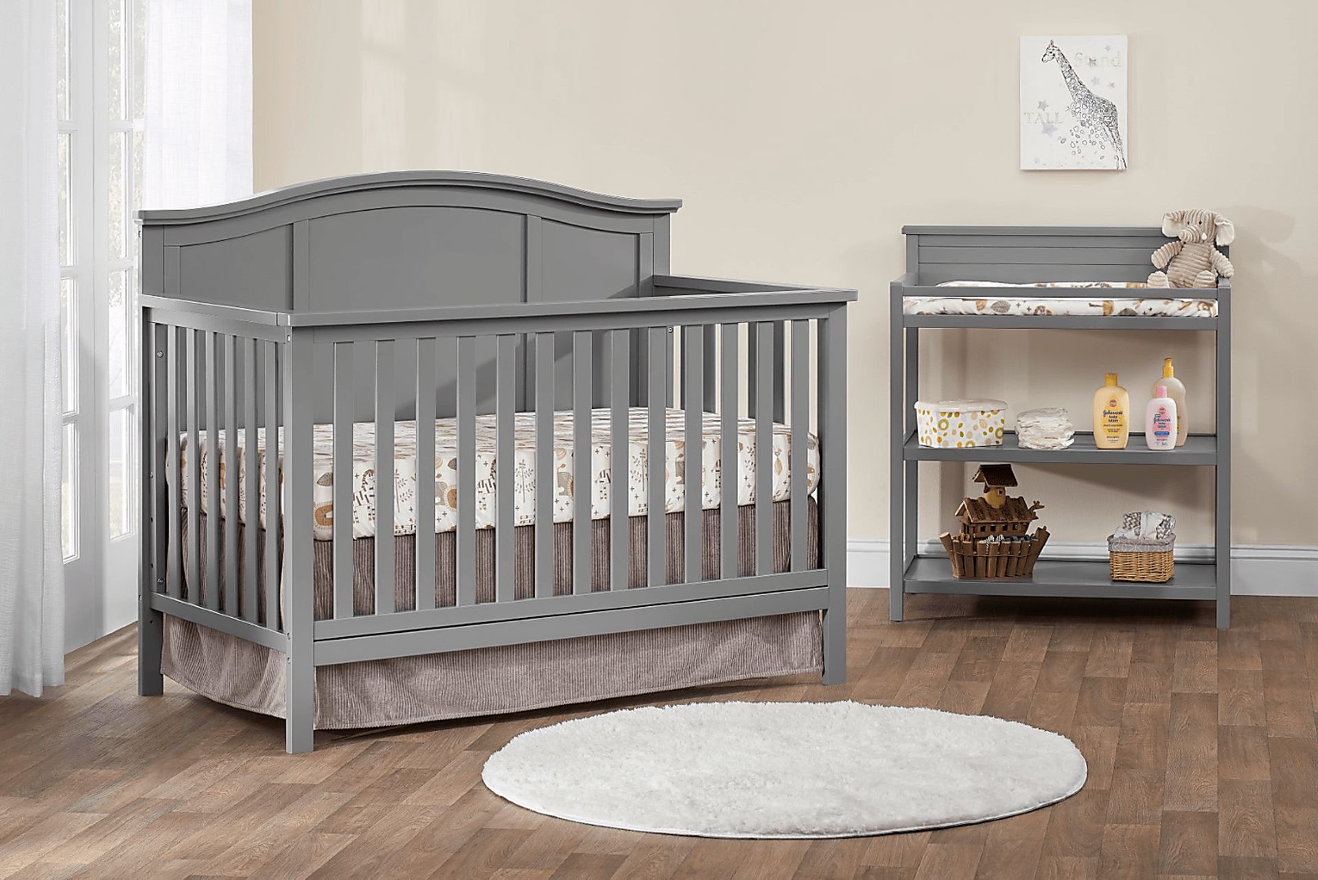 Harnsley Gray Convertible Crib - Image 6