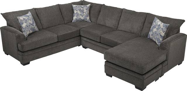 Harold Square Pewter 3 Pc Sleeper Sectional - Thumbnail - Image 3