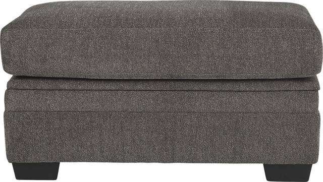 Harold Square Pewter Storage Ottoman - Thumbnail - Image 2
