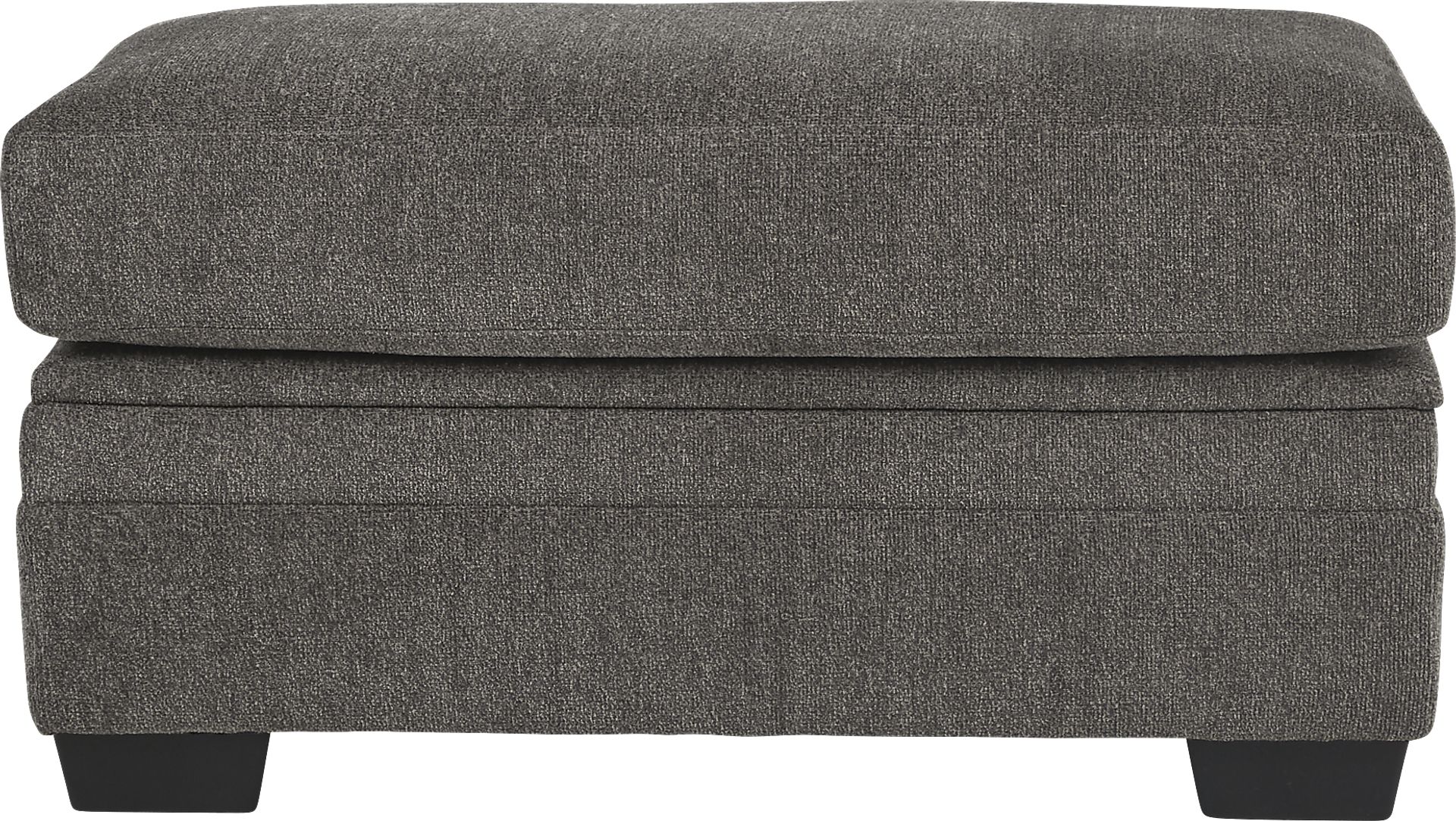 Harold Square Pewter Storage Ottoman - Image 2