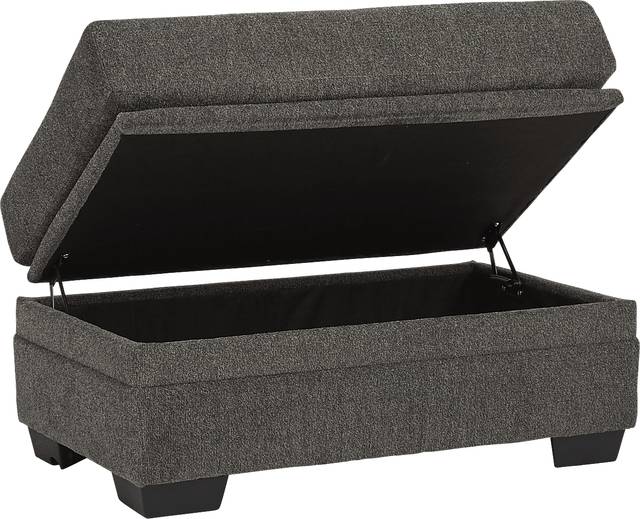 Harold Square Pewter Storage Ottoman - Thumbnail - Image 3