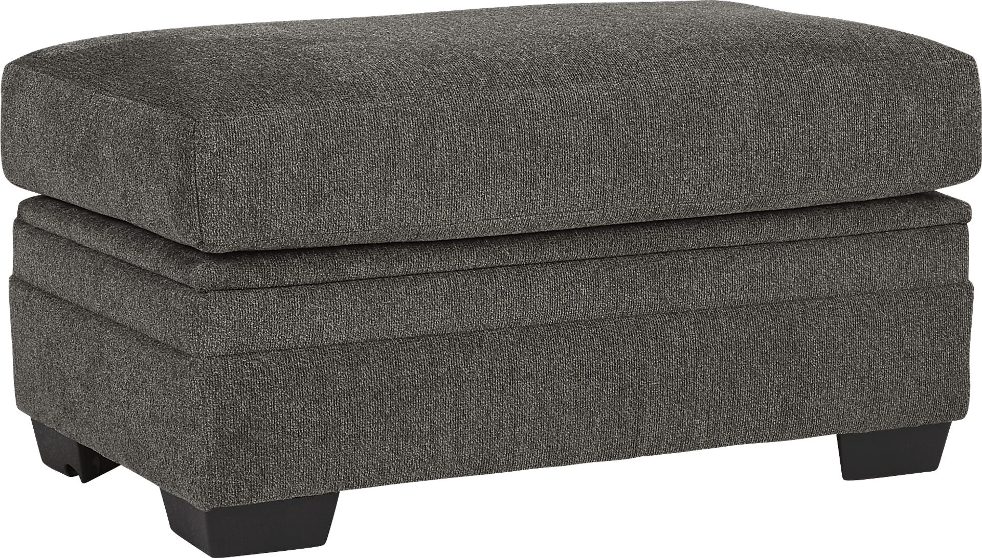 Harold Square Pewter Storage Ottoman - Image 1