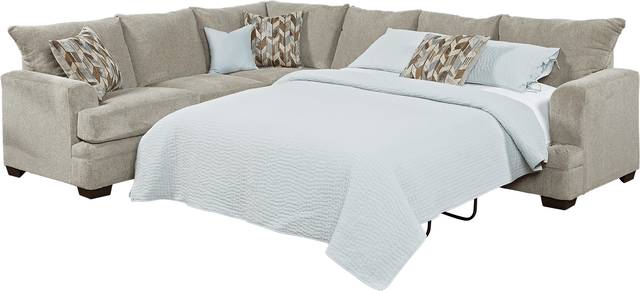 Harold Square Platinum 3 Pc Gel Foam Sleeper Sectional - Thumbnail - Image 3